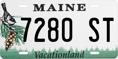 ME license plate 7280ST