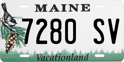 ME license plate 7280SV