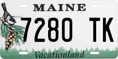 ME license plate 7280TK
