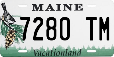 ME license plate 7280TM