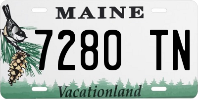 ME license plate 7280TN