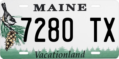 ME license plate 7280TX