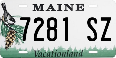 ME license plate 7281SZ