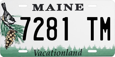 ME license plate 7281TM