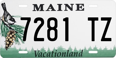 ME license plate 7281TZ