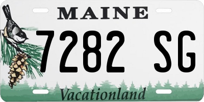 ME license plate 7282SG