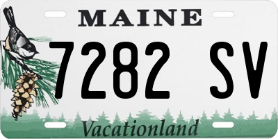 ME license plate 7282SV