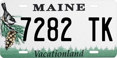 ME license plate 7282TK