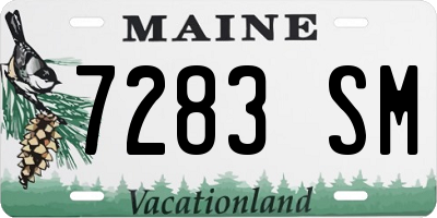 ME license plate 7283SM