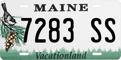 ME license plate 7283SS