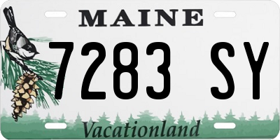 ME license plate 7283SY