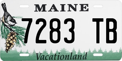 ME license plate 7283TB