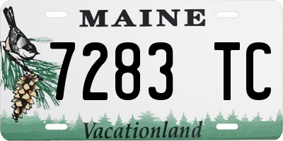 ME license plate 7283TC