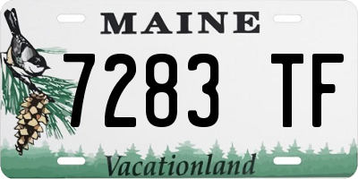 ME license plate 7283TF