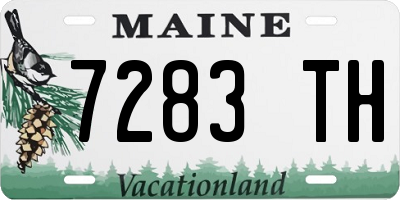 ME license plate 7283TH