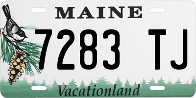 ME license plate 7283TJ