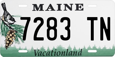 ME license plate 7283TN