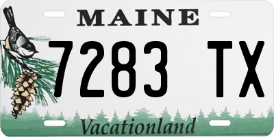 ME license plate 7283TX