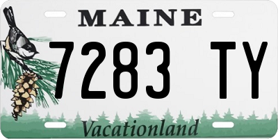ME license plate 7283TY