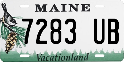 ME license plate 7283UB
