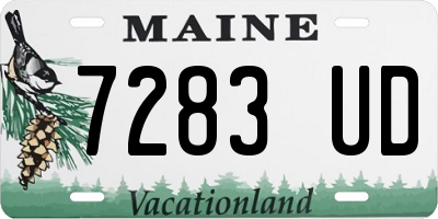 ME license plate 7283UD