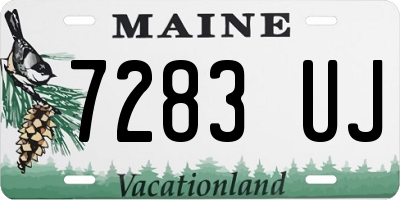 ME license plate 7283UJ