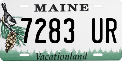 ME license plate 7283UR