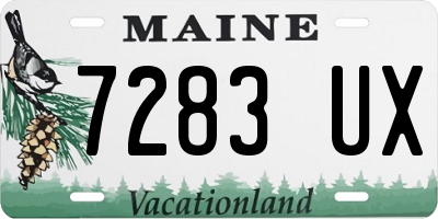 ME license plate 7283UX