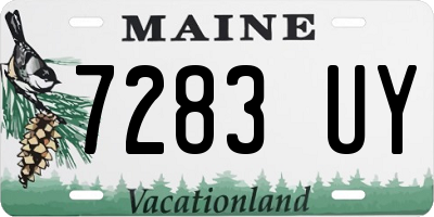 ME license plate 7283UY