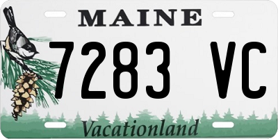 ME license plate 7283VC