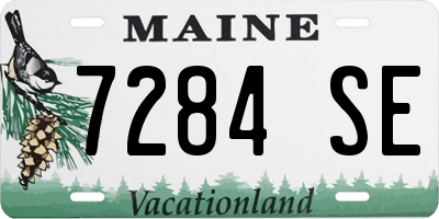 ME license plate 7284SE