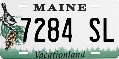 ME license plate 7284SL