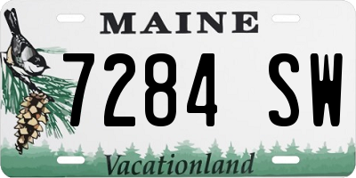 ME license plate 7284SW