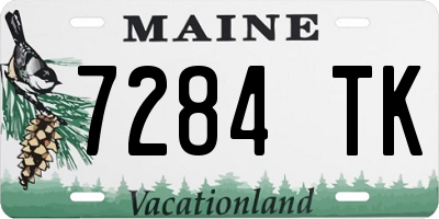ME license plate 7284TK