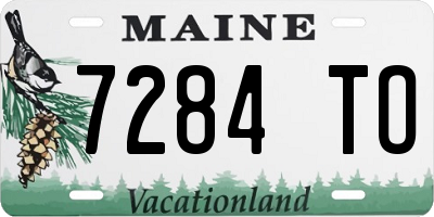 ME license plate 7284TO