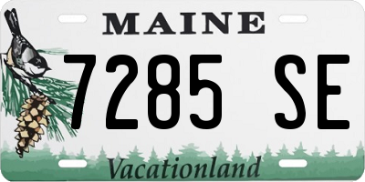 ME license plate 7285SE