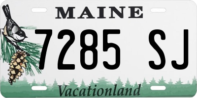 ME license plate 7285SJ