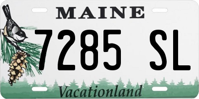 ME license plate 7285SL