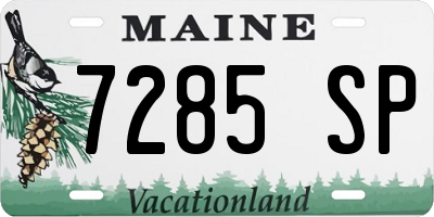 ME license plate 7285SP