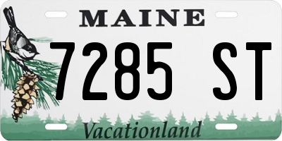 ME license plate 7285ST