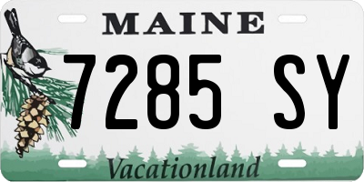 ME license plate 7285SY