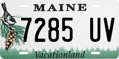 ME license plate 7285UV