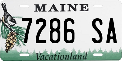 ME license plate 7286SA