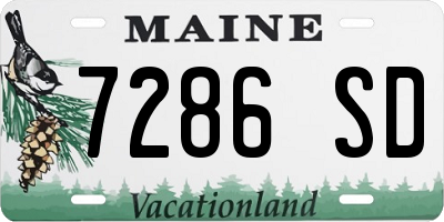 ME license plate 7286SD