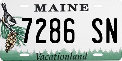 ME license plate 7286SN