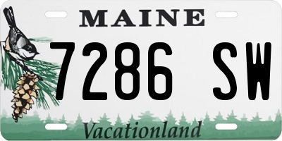ME license plate 7286SW