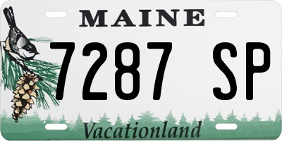 ME license plate 7287SP