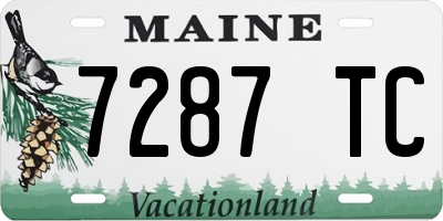 ME license plate 7287TC