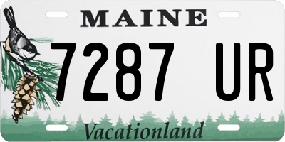 ME license plate 7287UR