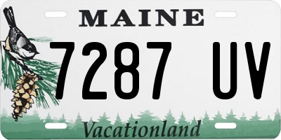 ME license plate 7287UV